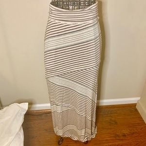 Striped maxi skirt